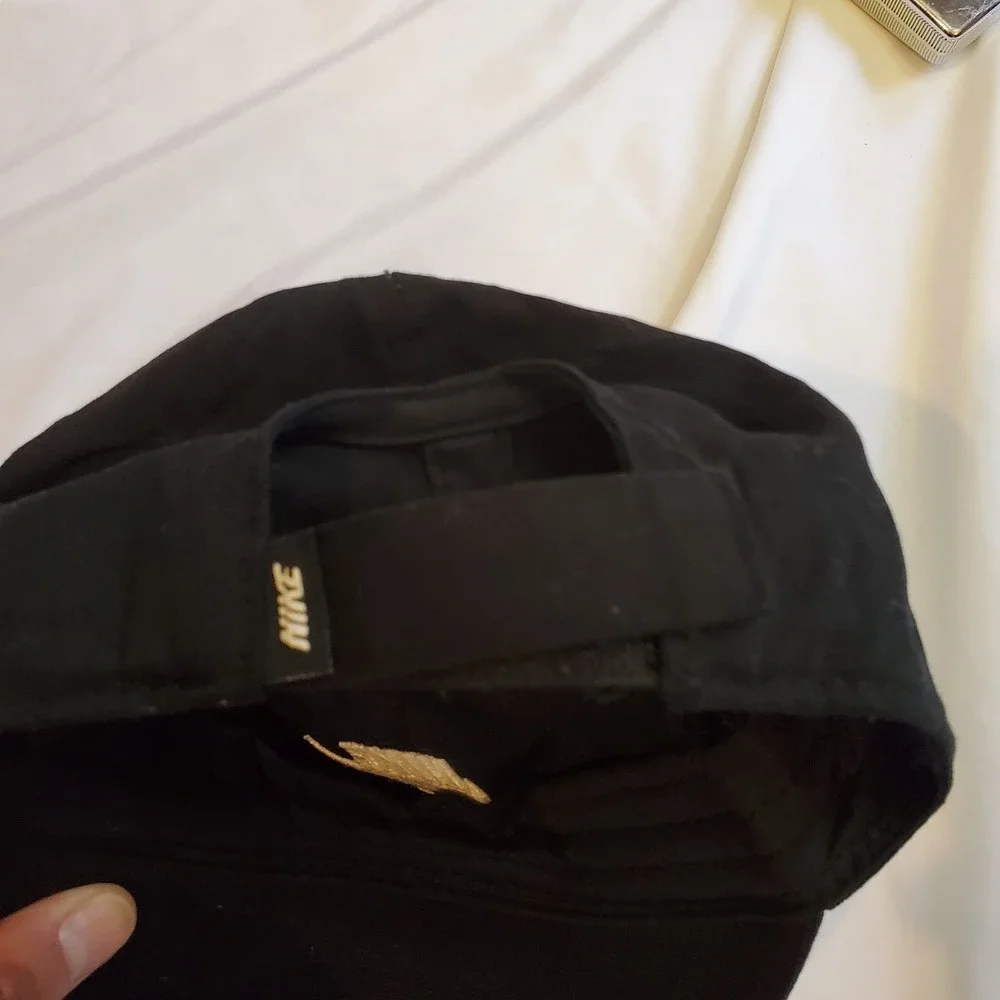 Nike Swoosh Black Embroidered‎ Logo Adjustable Strapback Hat Cap Toddler